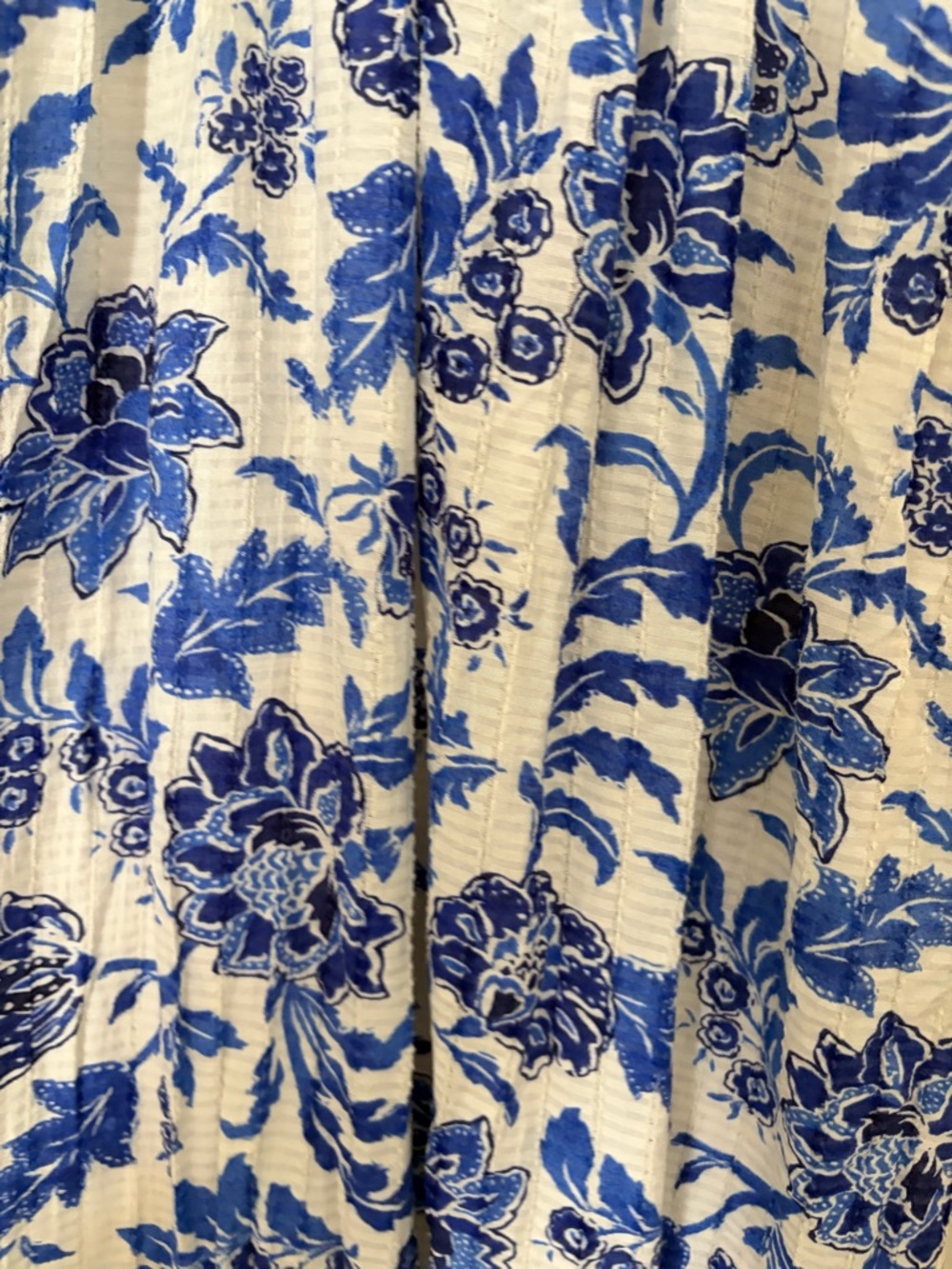 Blue Floral Ruffle-Sleeve Maxi Dress Mango - Picture 8 of 8